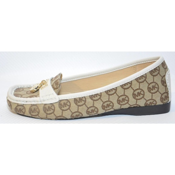 MICHAEL Michael Kors Hamilton Loafer Moc Jacquard Khaki/Vanilla 6.5 New - Picture 2 of 9